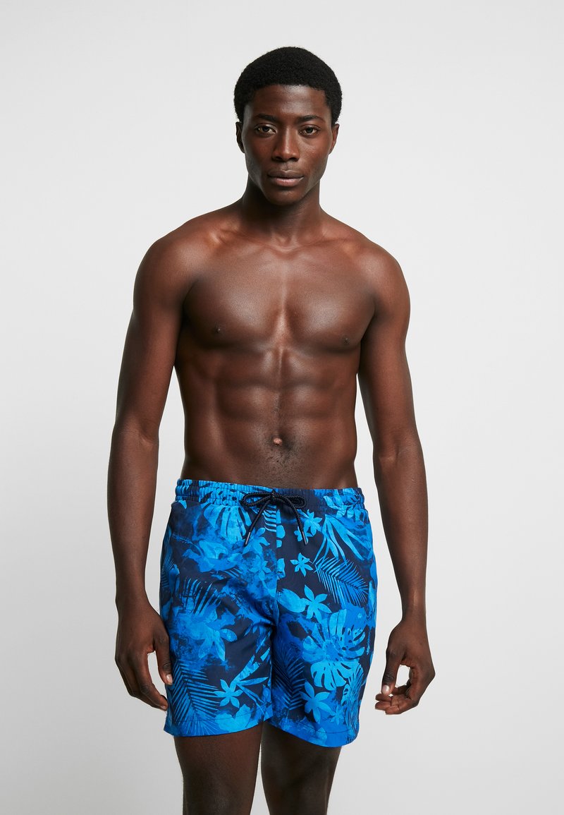 Urban Classics - PATTERN SWIM SHORTS - Shorts da mare - black, Ingrandire