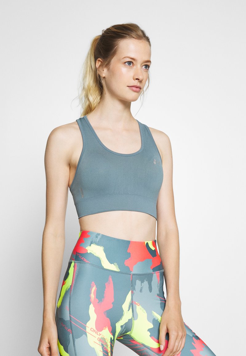 ONLY Play ONPDAISY-2 SEAM BRA - Sutiã desportivo de suporte médio - goblin blue