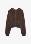 SOFT TOUCH HOODED - Sweatjacke - mottled brown