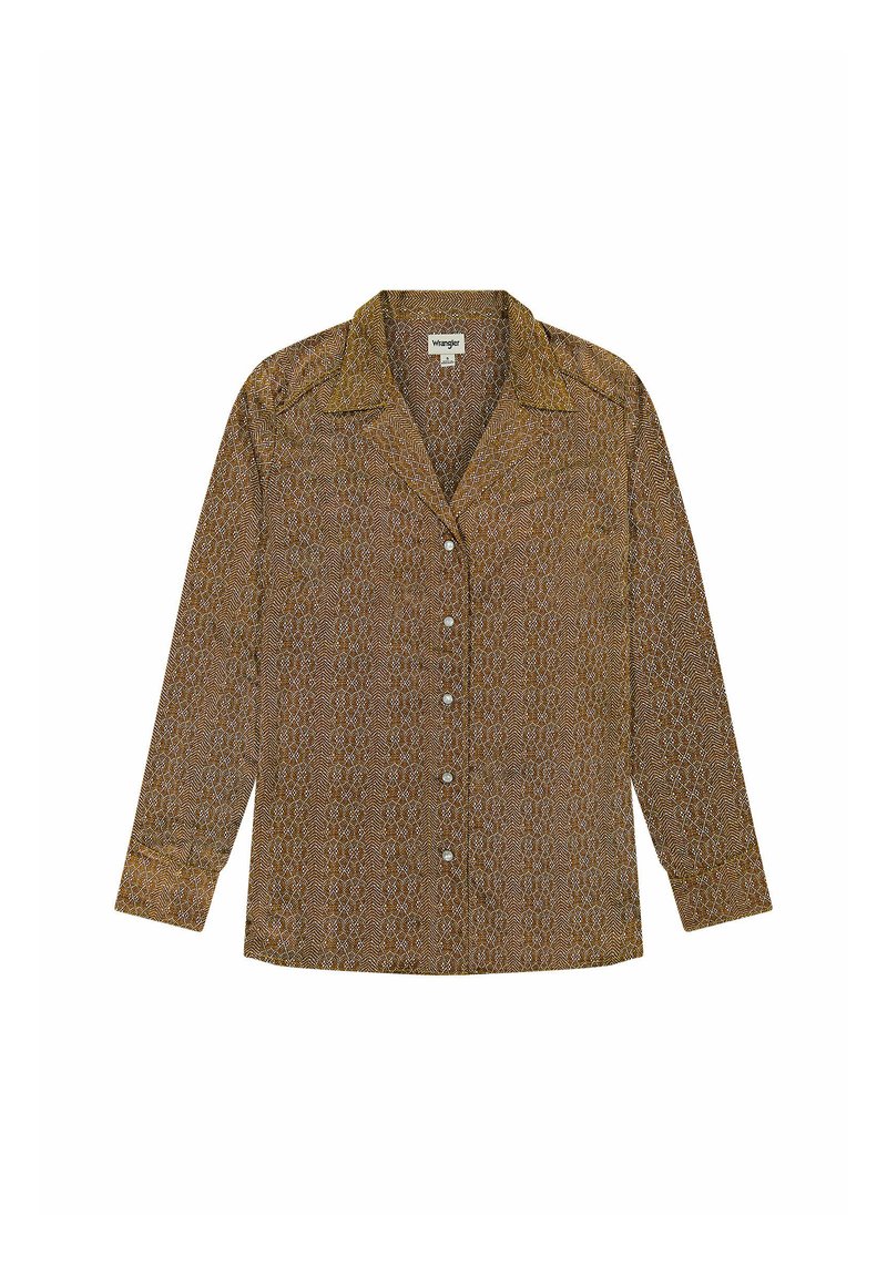 Wrangler Overhemdblouse lichtbruin