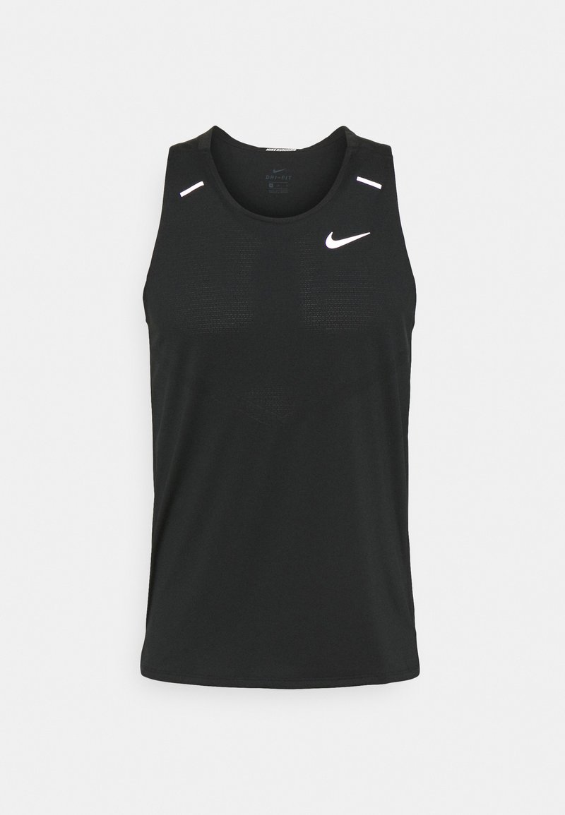 Nike Performance RISE TANK - Tops - black/reflective silver