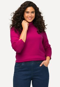 Ulla Popken ROLLKRAGEN BÜNDCHEN - Pullover - light heather