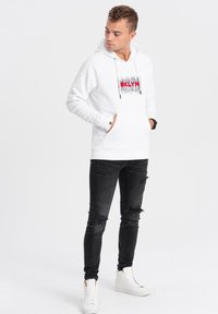 Ombre Jersey con capucha - white