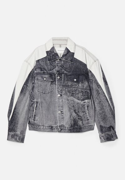 Feng Chen Wang DECONSTRUCTION OVERSIZED JACKET UNISEX - Τζιν μπουφάν - black/grey