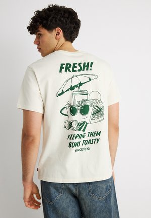 RELAXED FIT TEE - T-shirt imprimé - egret