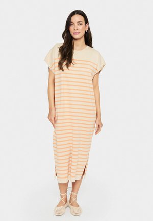 Saint Tropez MILASZ STRIPED R-N - Jumper dress - fog orange stripe