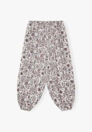 moshi moshi mind, BREATHE PANTS FLOWER - Püksid - white/blue/marron
