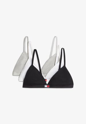 Tommy Hilfiger, 3 PACK HERITAGE - Trojuholníková podprsenka - black/light grey heater/white