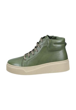 Platform ankle boots - grün