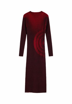 Desigual, LONG-SLEEVED KNIT DRESS - Etuikleid - red