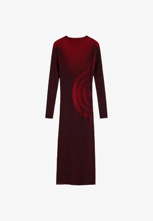 Desigual, LONG-SLEEVED KNIT DRESS - Etuikleid - red