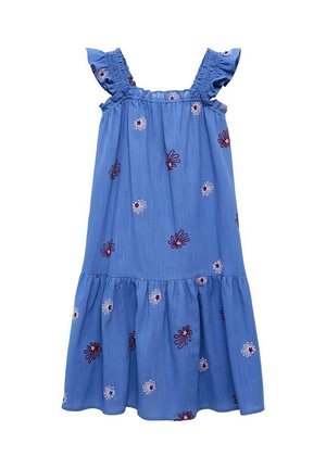 FLORAL EMBROIDERY - Rochie de zi - blue