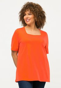 Ulla Popken CARREE-AUSSCHNITT - T-shirt basic - orange