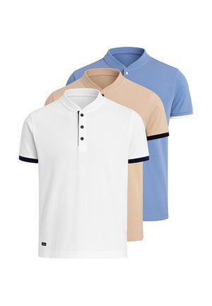 PACK OF 3 - T-Shirt basic - white/blue/beige