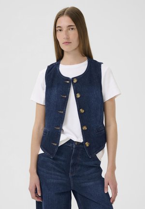 Weste - dark wash denim