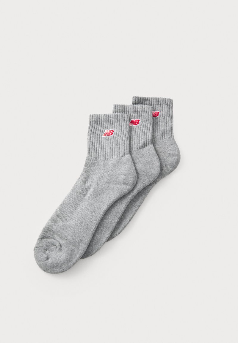 New Balance RED PATCH LOGO ANKLE UNISEX 3 PACK - Calcetines - grey