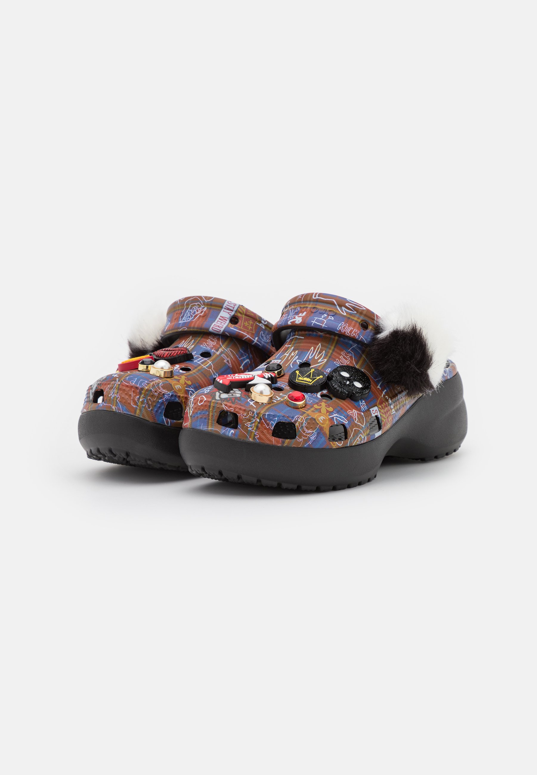 Crocs CLASSIC CRUELLA PLATFORM - Pantofole - brown/multicolor/marrone -  Zalando.it
