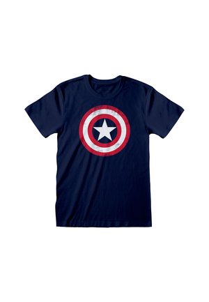 MARVEL COMICS AVENGERS CAPTAIN AMERICA SHIELD - Camiseta estampada - navy blue