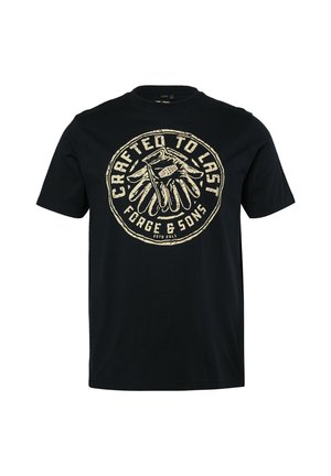 JP1880, T-SHIRT, SHORT SLEEVE, CHEST PRINT, UP TO 8XL - T-shirt con stampa - black