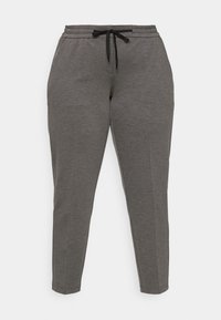 PANTS WITH ELASTIC WAIST - Kalhoty - asphalt grey melange