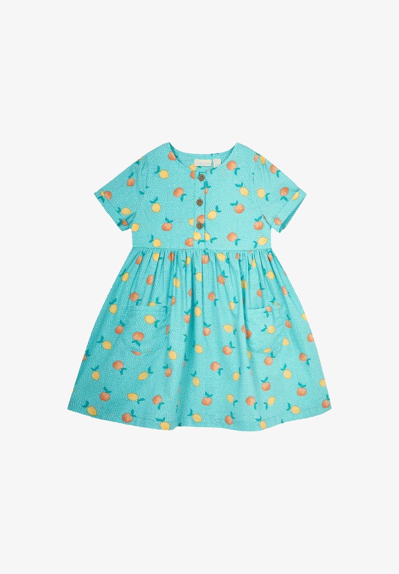JoJo Maman Bébé NAUTICAL WAVE BUTTON FRONT - REGULAR FIT - Denní šaty - blue peach lemon