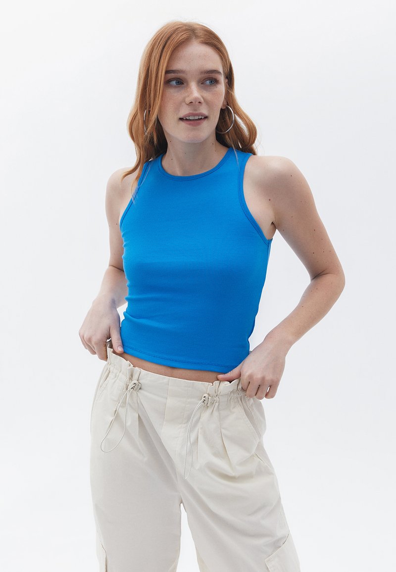 OXXO MIT KURZER FORM - Top - ibiza blue