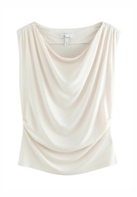 REGULAR FIT - DRAPE PREMIUM  SLEEVELESS  - Débardeur - ecru