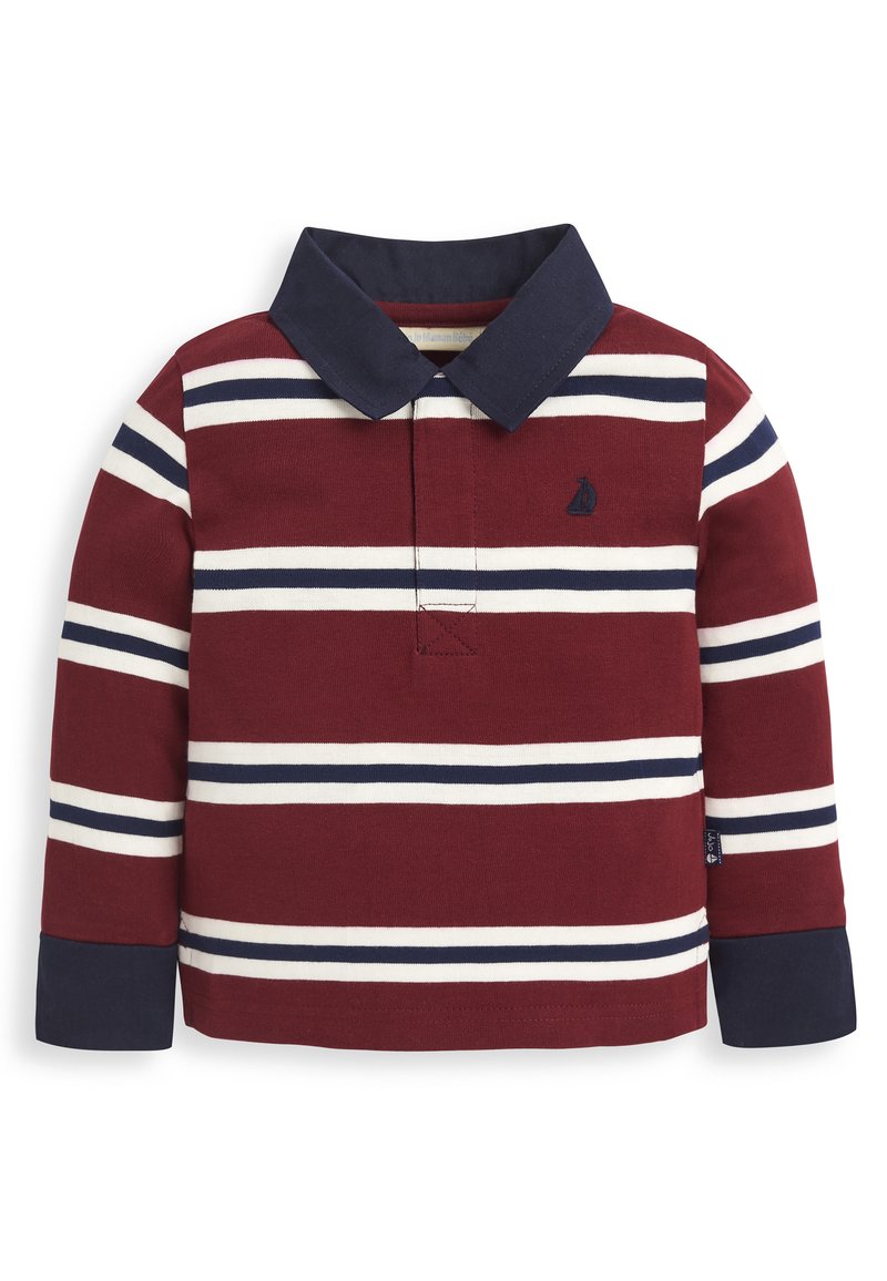 JoJo Maman Bébé STRIPE RUGBY Poloshirt burgundy/bordeauxrood