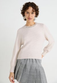 ONLY - ONLELSA - Jumper - pumice stone/white melange Thumbnail Image 1