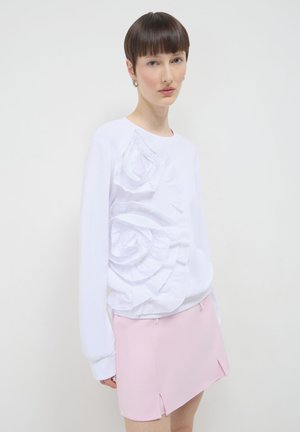 Calliope VOLANT ROSA - Sweatshirt - bianco ottico