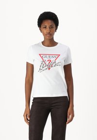 Guess SS CN ICON  - T-shirts med print - pure white
