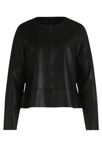 MIT REISSVERSCHLUSS - Faux leather jacket - schwarz