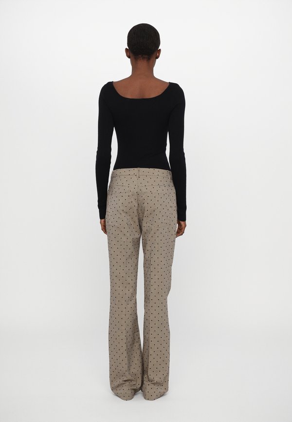 PISTOL CHECK DOTS - Trousers - camel2