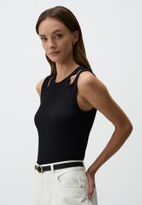 Jimmy Key SLIM FIT CREW NECK SLEEVELESS - Top - black