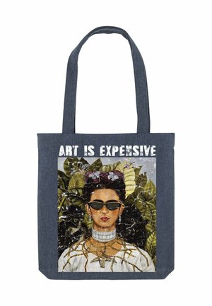 EXPENSIVE FRIDA PRINT - Tote bag - blue