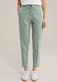 WE Fashion SLIM FIT - Kelnės - light green