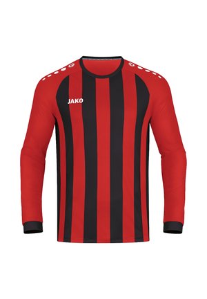 Long sleeved top - rotschwarz