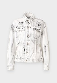 LAUREL CROWN EMBLEM - Jeansjacke - fantasia bianco