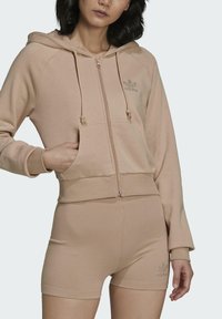 adidas Originals Majica s kapuljačom i patentnim zatvaračem - beige