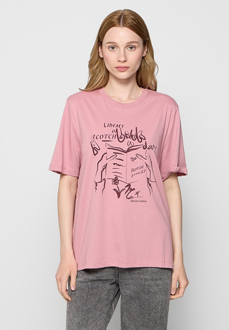 Scotch & Soda T-shirt print roze Scotch & Soda T-shirt print roze