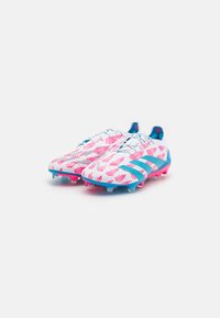 adidas Performance PREDATOR ELITE FIRM GROUND - Scarpe da calcio per terreni duri - footwear white/solar blue/solar pink