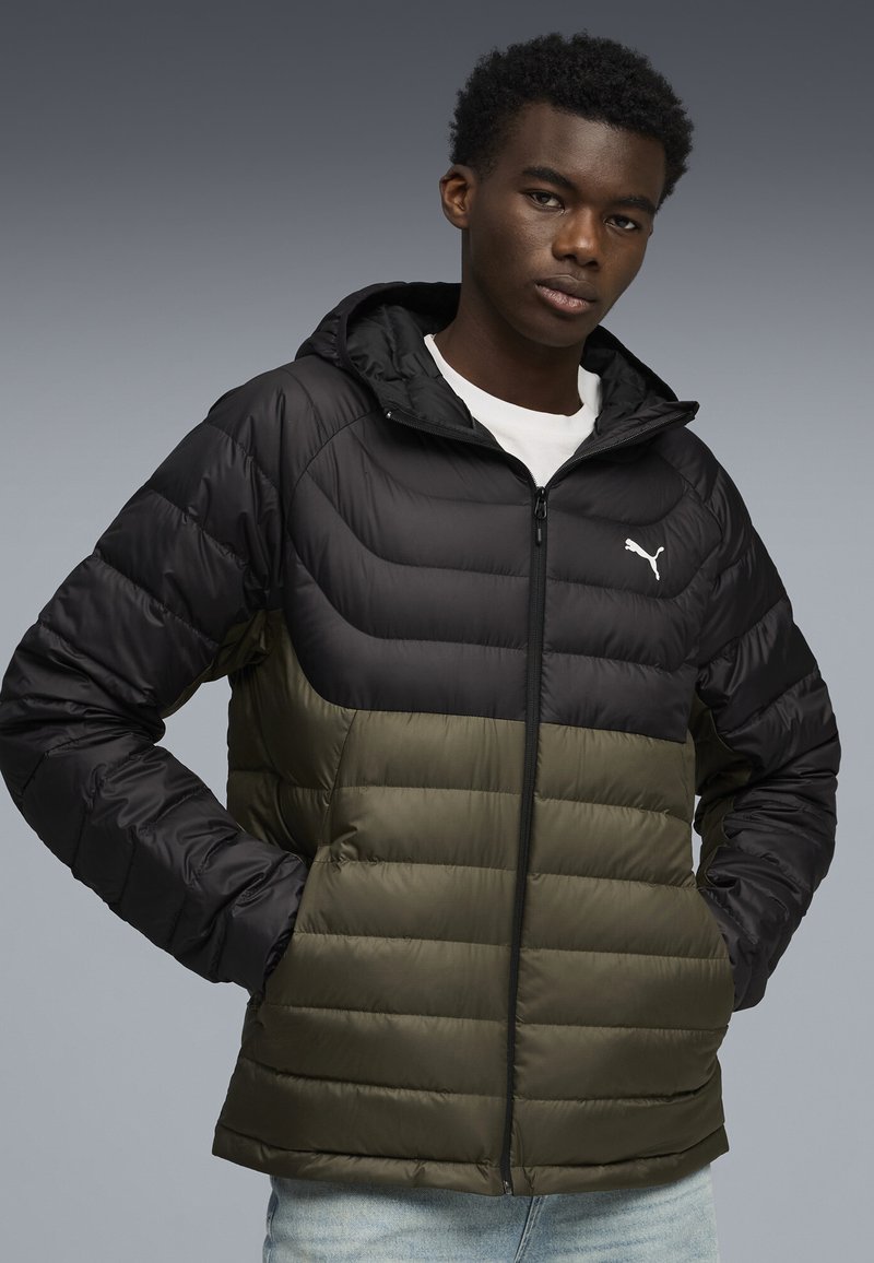 Puma MIT KAPUZE - Bunda z prachového peří - dark olive