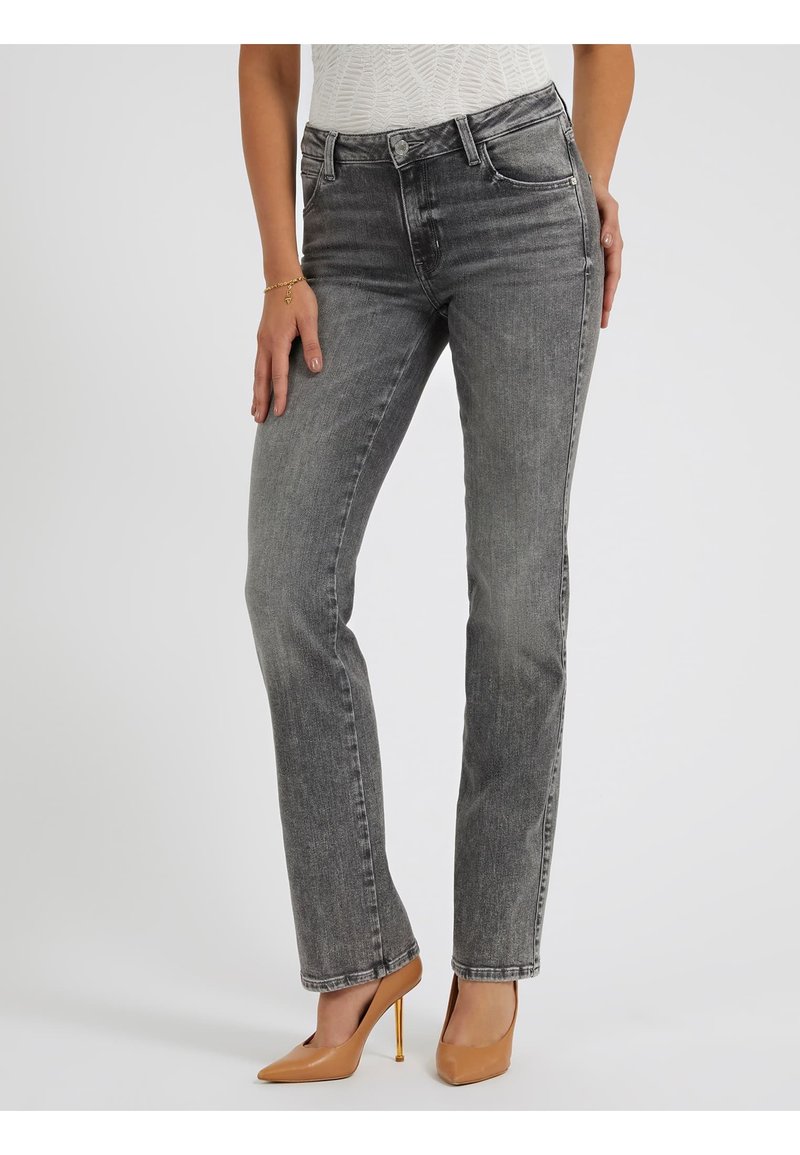 Jean Droit Guess Pour Femme - Taille 26, Couleur Gris Noir Délavé Pismo, Occasion Très Bon état