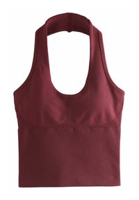 Self. - REGULAR FIT - SEAMFREE HALTER - Top - burgundy Thumbnail Image 1