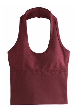 REGULAR FIT - SEAMFREE HALTER - Top - burgundy