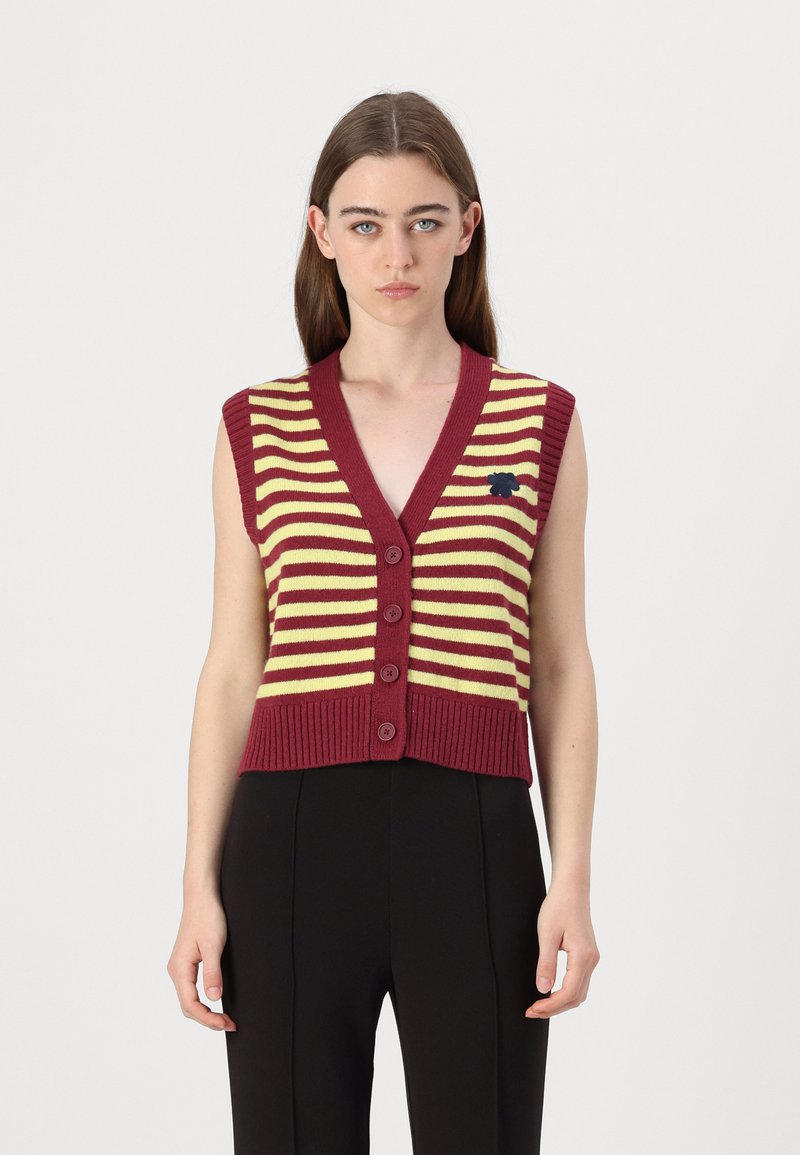 Marimekko JUHLA TASARAITA - Colete - winered/yellow/blue/coral