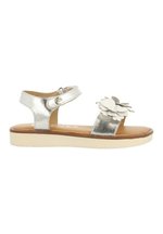 Sandales Fille GIOSEPPO Imotski - Sandales Cuir Argentées Avec Ornements Floraux