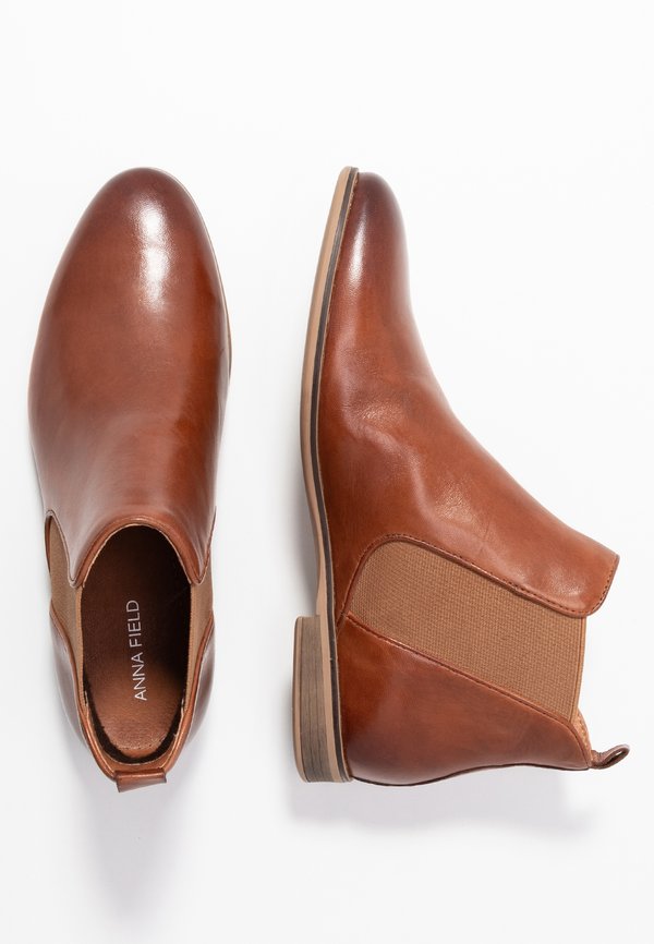 LEATHER  - Ankle boots - cognac2