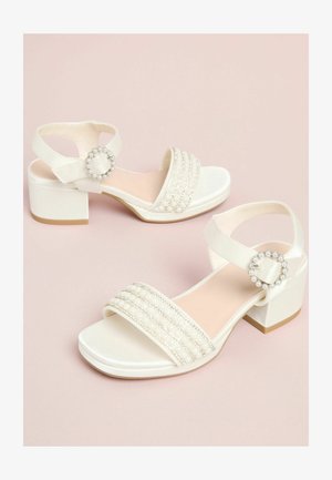 Lipsy, STANDARD FIT - LOW BLOCK HEEL PLATFORM OCCASION FLOWER - Sandale - white