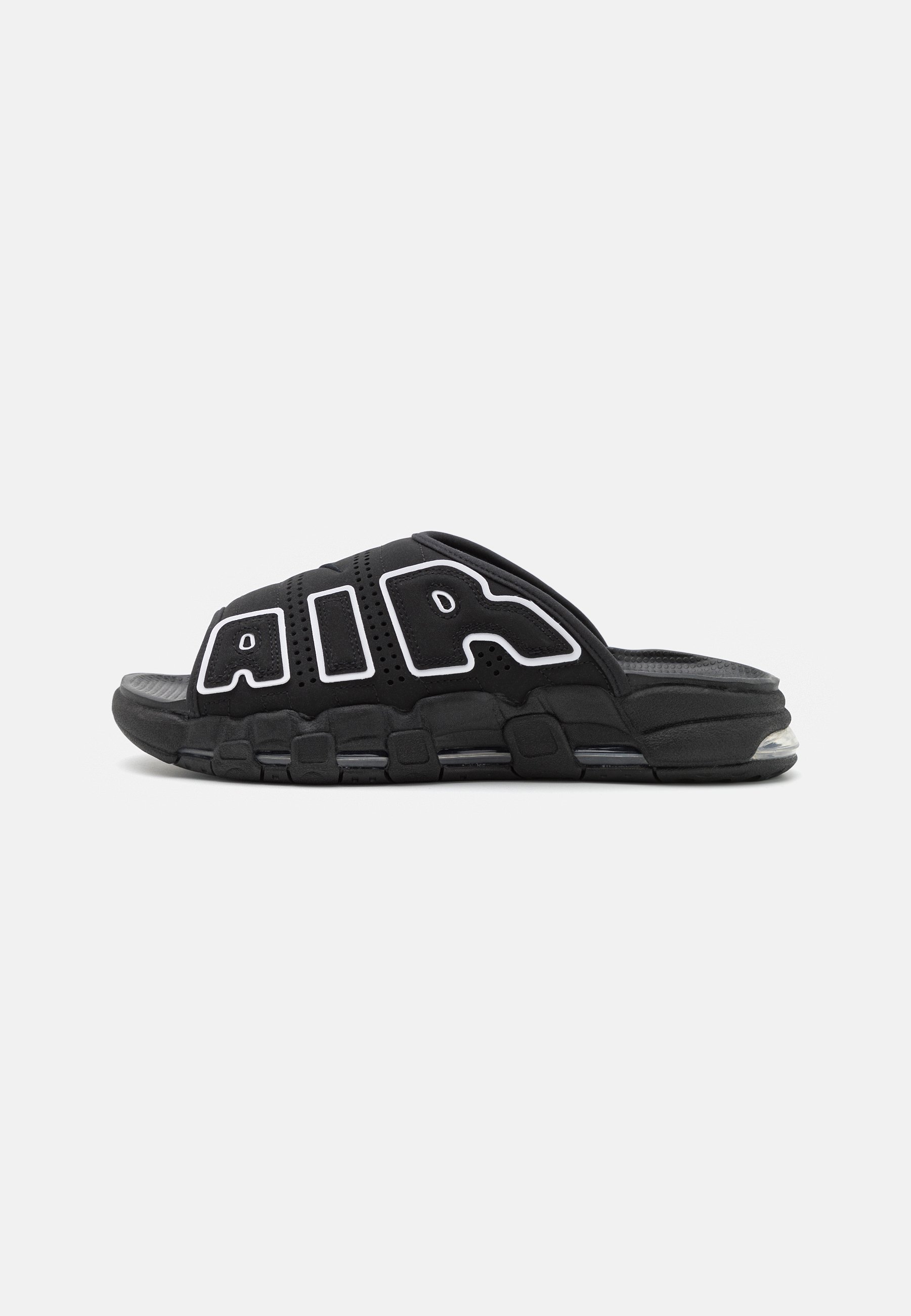 Nike Sportswear NIKE AIR MORE UPTEMPO SLIDE - Mules - black/white 